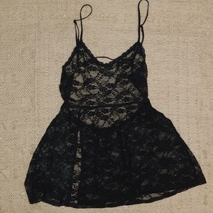 NWOT VS Sheer Lace Mini Cami Dress